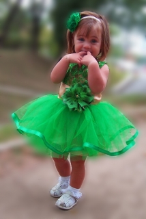 Rochie tutu verde , fete 1-7 ani